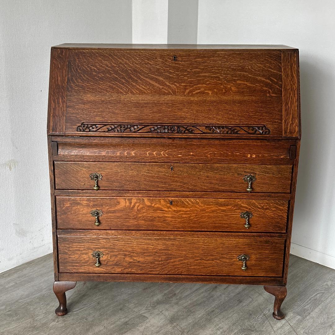 イギリス アンティーク家具 ビューロー　机 1930年頃 020B