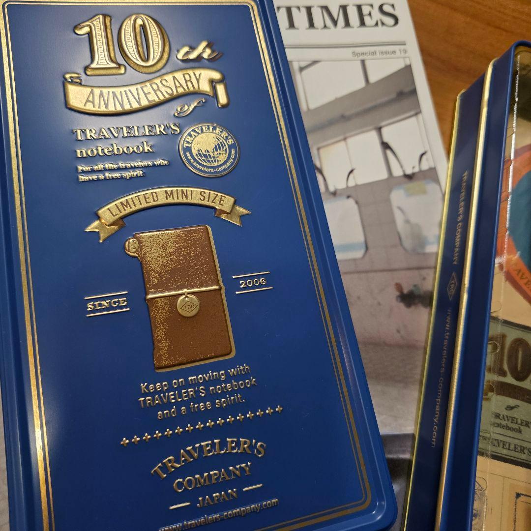 限定品！トラベラーズノート10周年記念ミニ缶セット（キャメル）