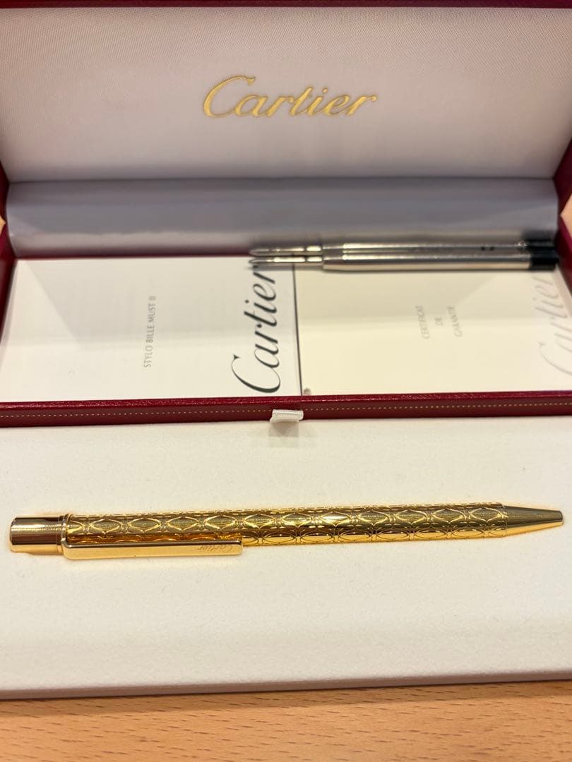 【美品】カルティエ　2Cデコール　ボールペン　ゴールド Cartier