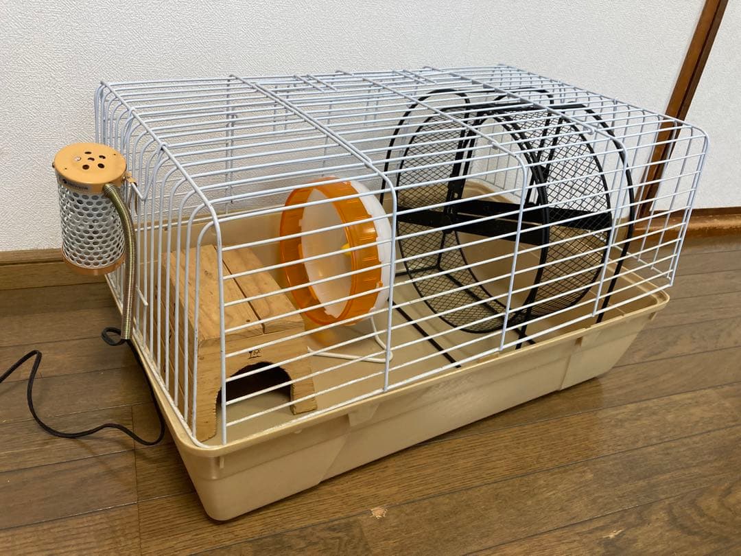ハムスター、ハリネズミ用ケージと回し車飼育セット