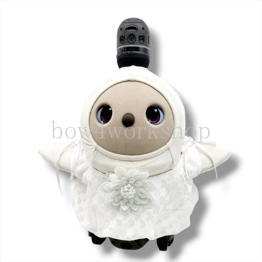 LOVOT ラボットの服ハンドメイド　お花コサージュ付きバルーンチュニック