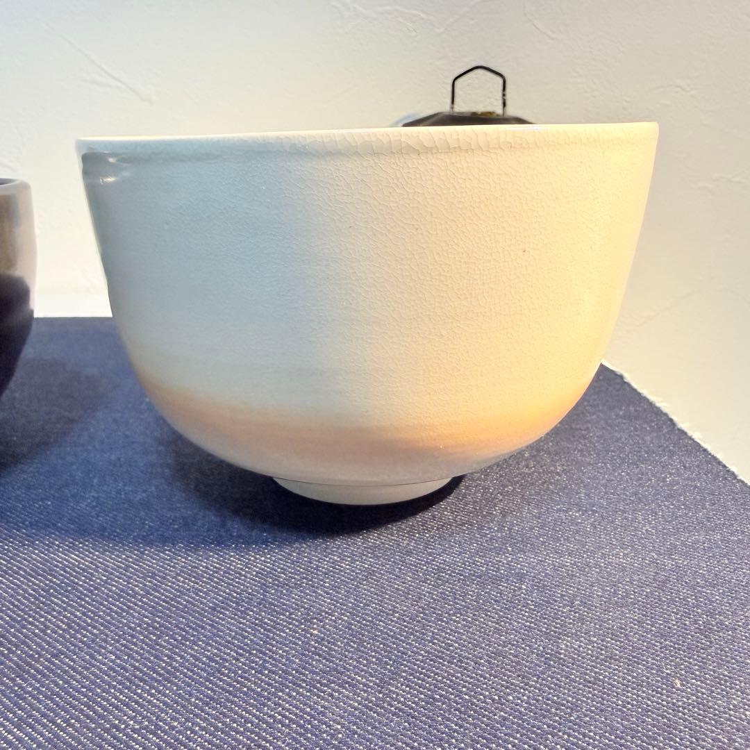 京焼 清水焼 桐鳳 抹茶碗 2個セット 騎牛帰家 黒釉 茶道具 茶器 和食器
