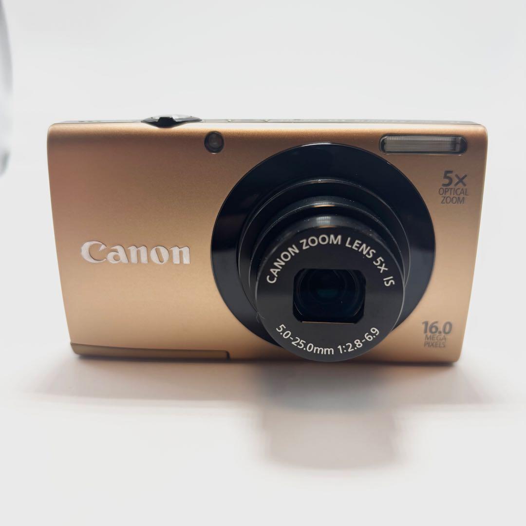 【美品】 Canon PowerShot A3400 IS ゴールドPC1737