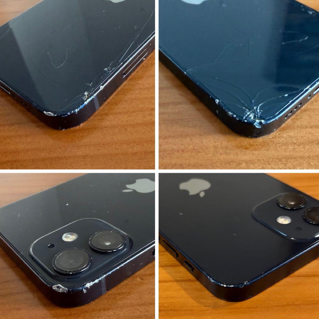 iPhone 12 mini 64GB ブラック 割れあり　動作良好