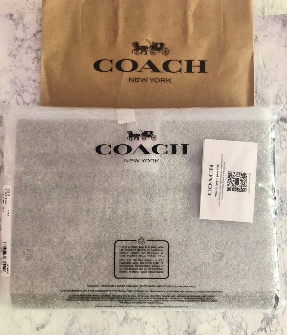 COACH　コーチ　ノートカバー ノートブック　チョーク新品