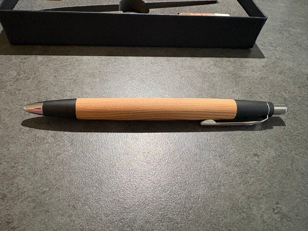 新品未使用！野原工芸 屋久杉 新型シャーペン シルバー
