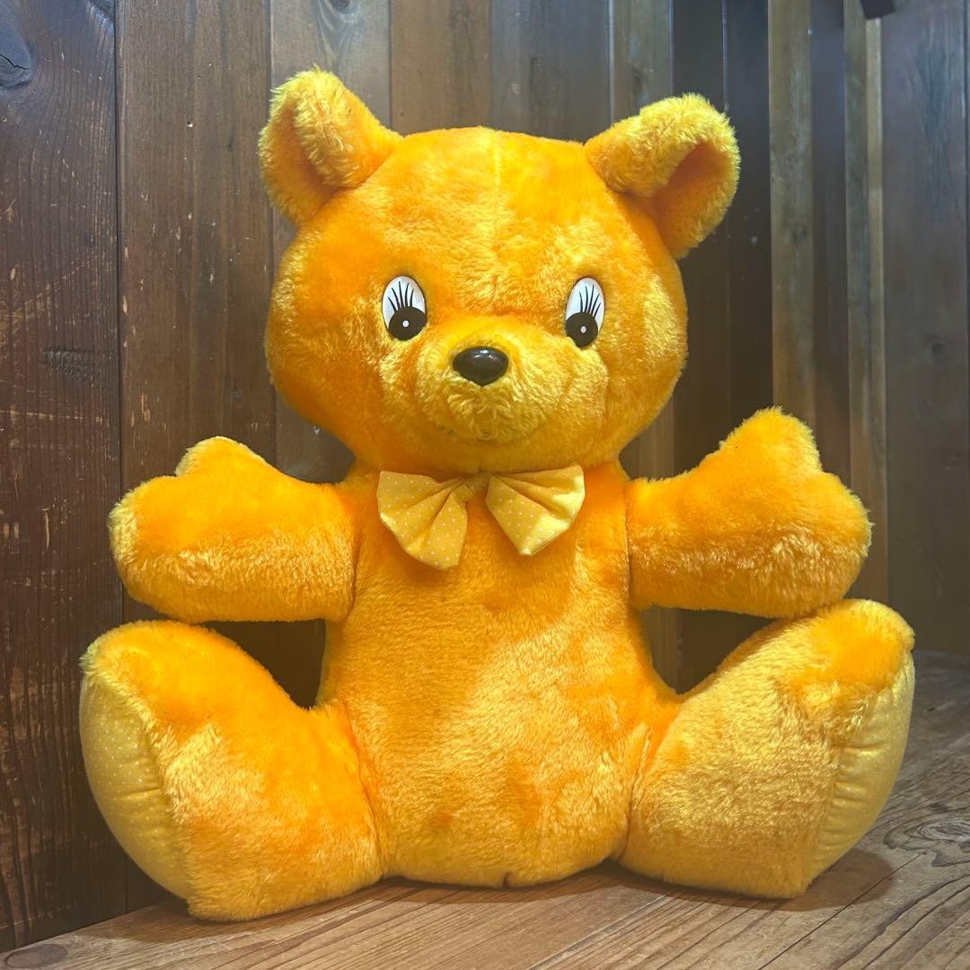 Carnival Prize Orange Bear Plush / プライズ