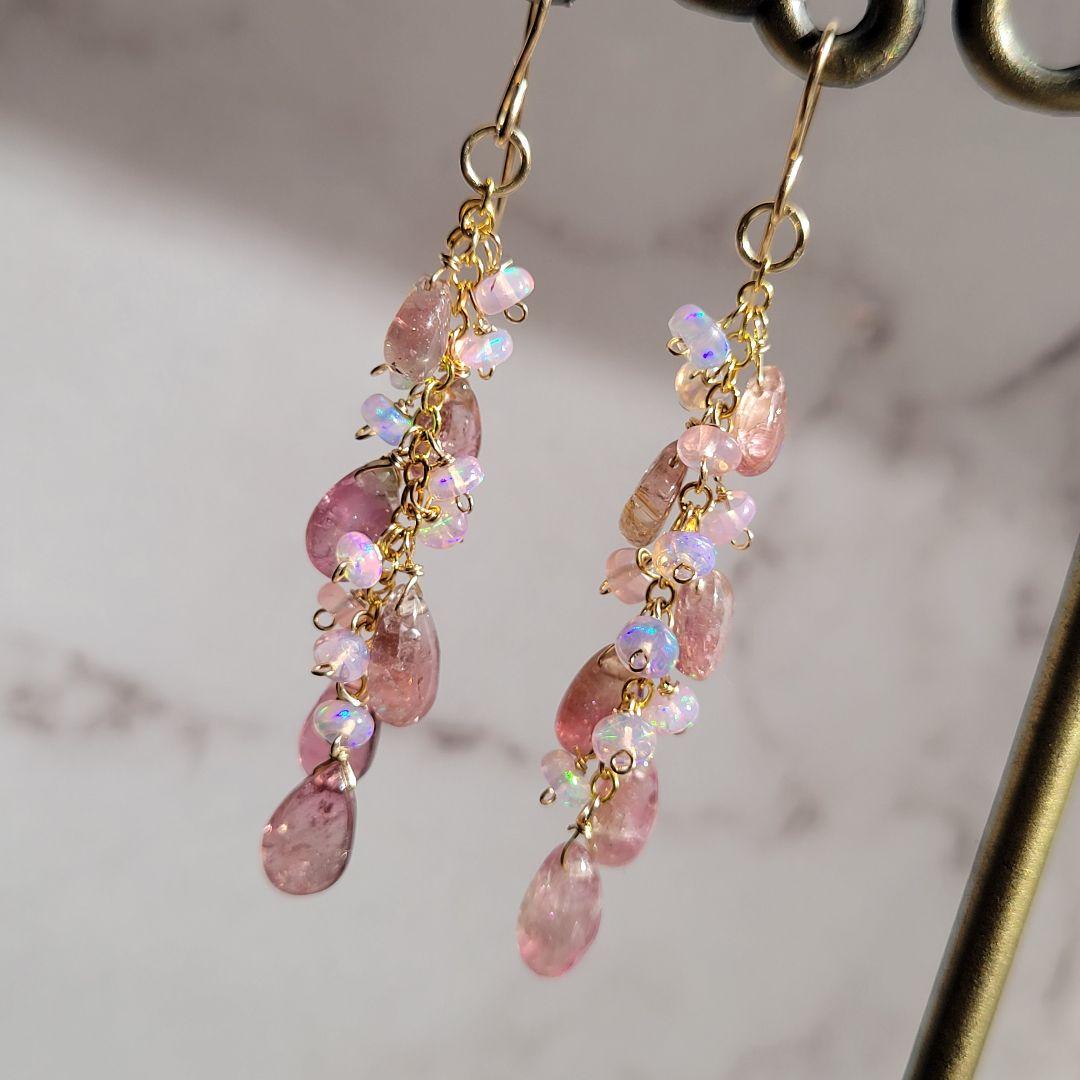 のんたん様 桜色♡♡ ロングピアス