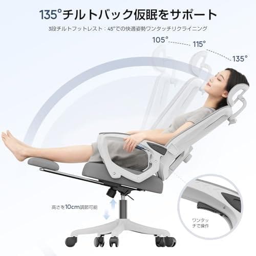オフィスチェア 椅子 デスクチェア オフィスチェア メッシュ ハイバック リクラ