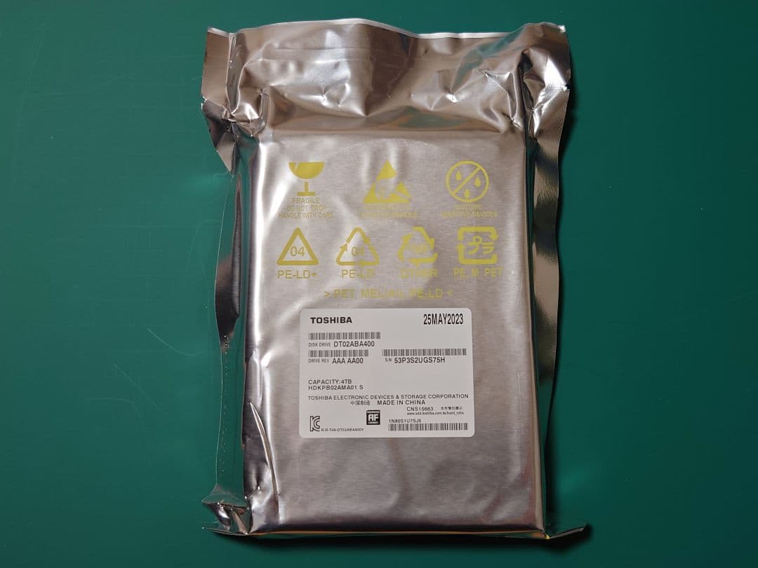 TOSHIBA DT02ABA400 4TB 内蔵型HDD ③