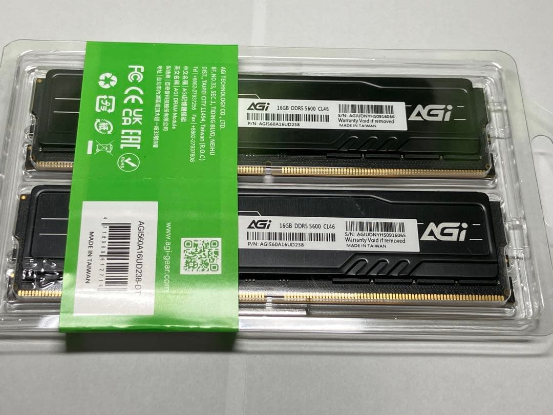 【新品未開封】メモリDDR5-5600 16GB×2【Intel&AMD対応】