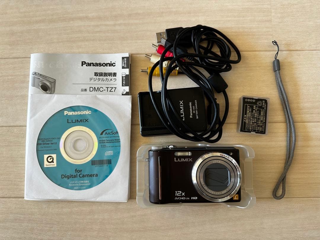 Panasonic Lumix TZ7ブラウンコンパクトデジカメ【動作確認済み】
