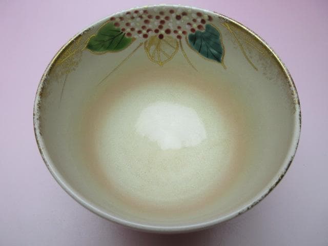 京焼 平安 能休 仁清写し紫陽花之図 茶碗 茶道具　70124