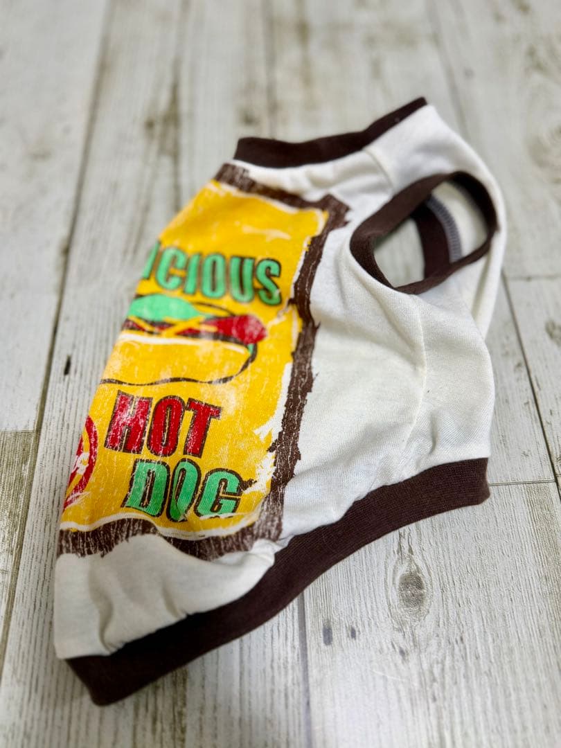 新品リメイク品 HOTDOG柄