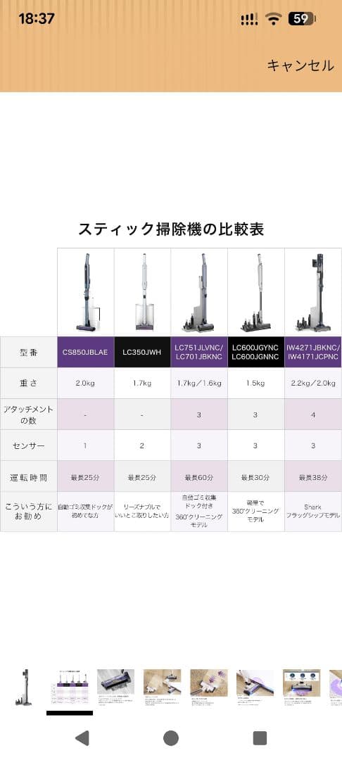 Shark シャーク 掃除機 スティック クリーナー IW4271JBKNC