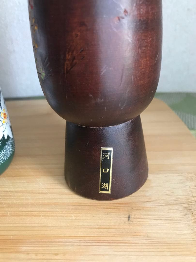 伝統的な木製こけし人形3体セット