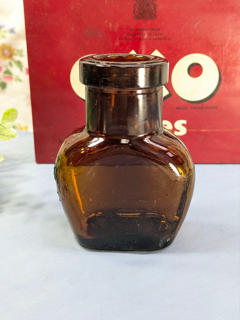 イギリス アンティーク oxo 缶 大小２個oxoボトル oxoスプーン セット