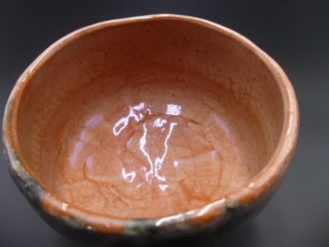 楽吉左衛門　十五代　直入　赤茶碗／共箱／銘「彩鳳」／表千家十四代　而妙斎極め箱