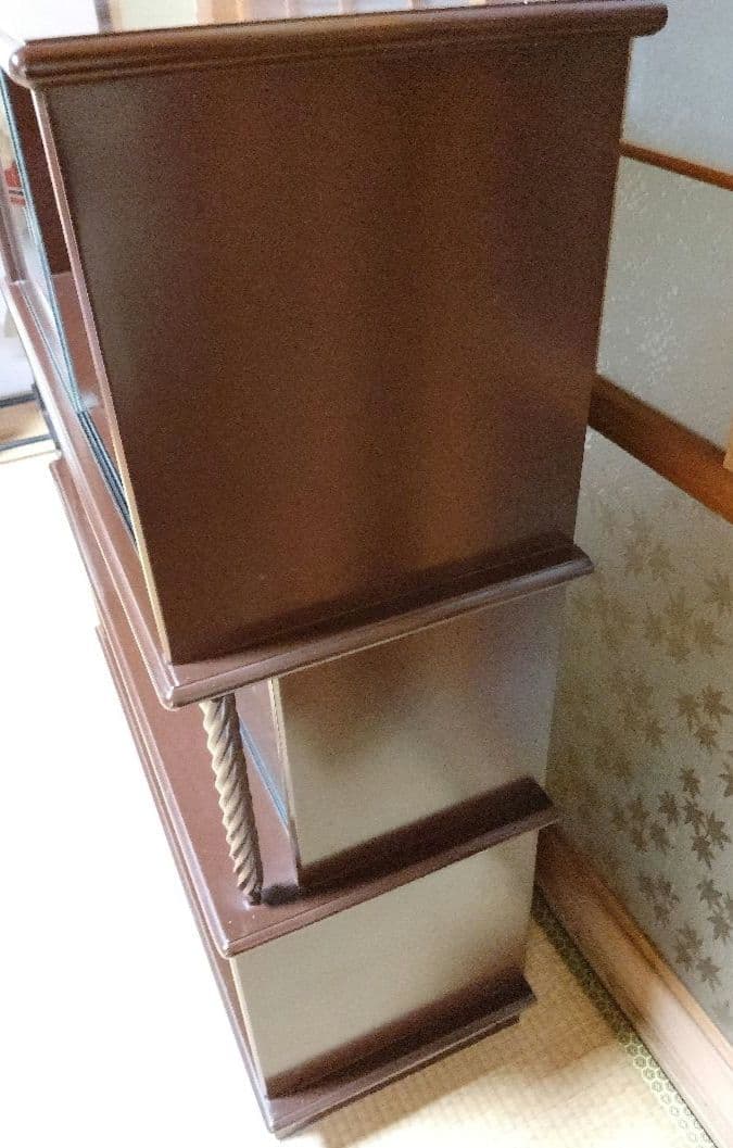 昭和レトロ 茶箪笥 水屋箪笥 飾り棚 茶道具 ガラス棚 古民家 ヴィンテージ家具