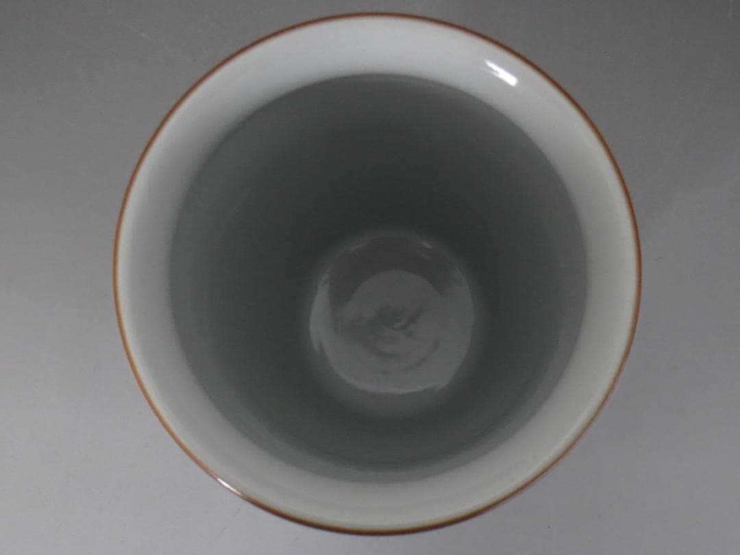三浦竹泉　『染付山水図　花瓶』　共箱・共布★茶器・花器・花入・茶道具・煎茶道具
