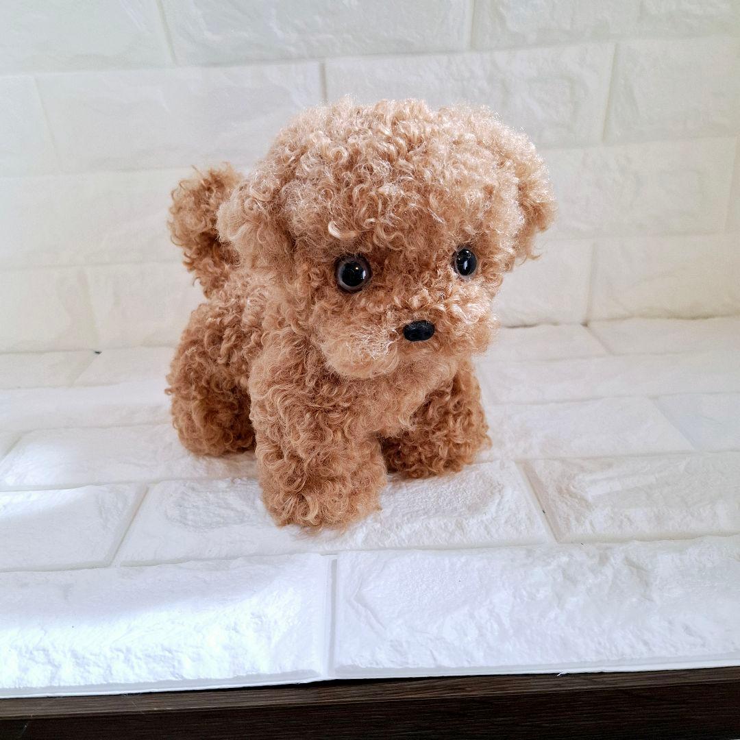 ぬいぐるみ、トイプードル、犬、ハンドメイド、オリジナル、パピー、全身可動