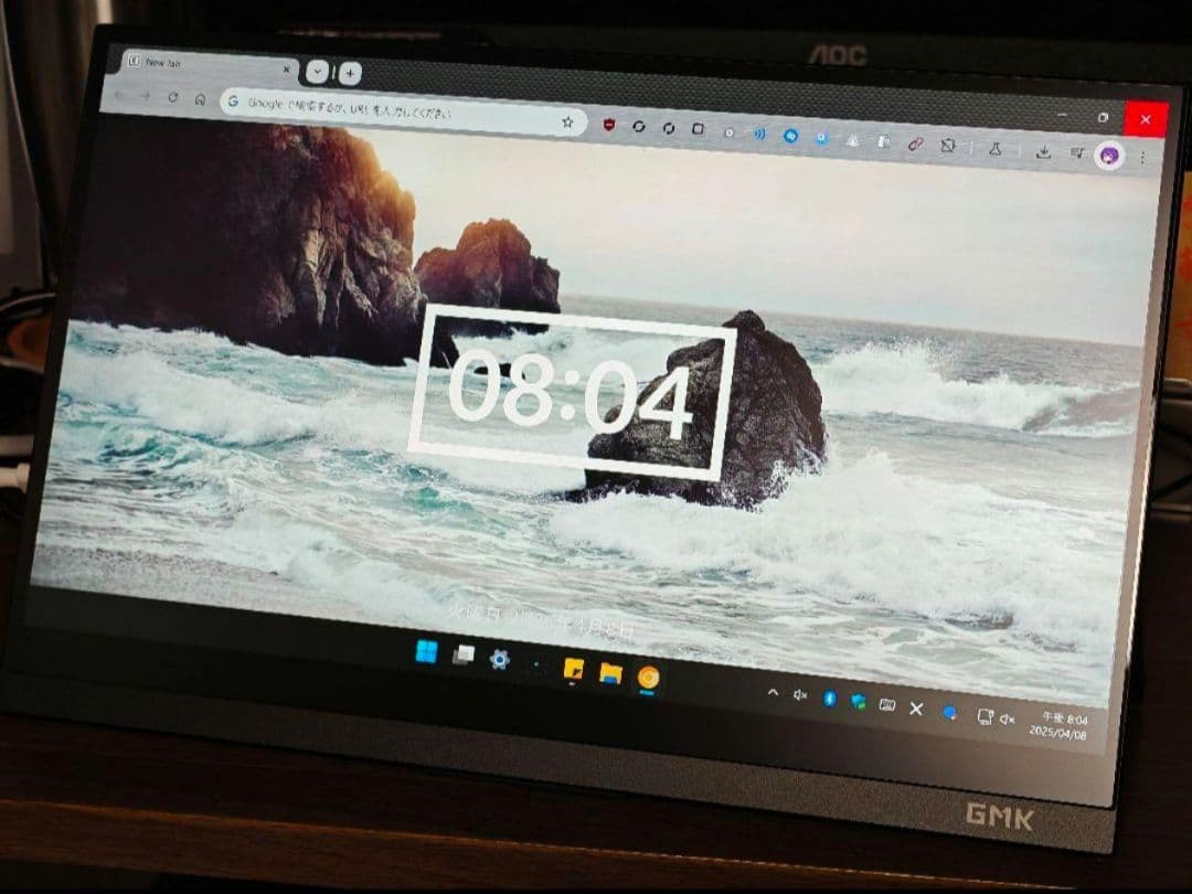 GMKtec 4K 14インチ モバイルモニター (純正カバー、保護フィルム)