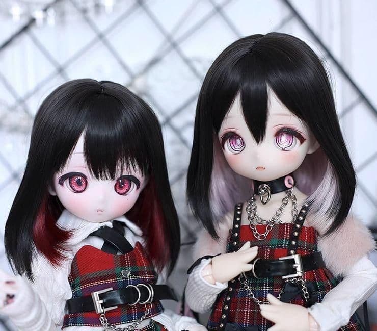 AS156 BJD 1/3 人形 ドール 用ウィッグ カツラ 耐熱 ハンドメイド