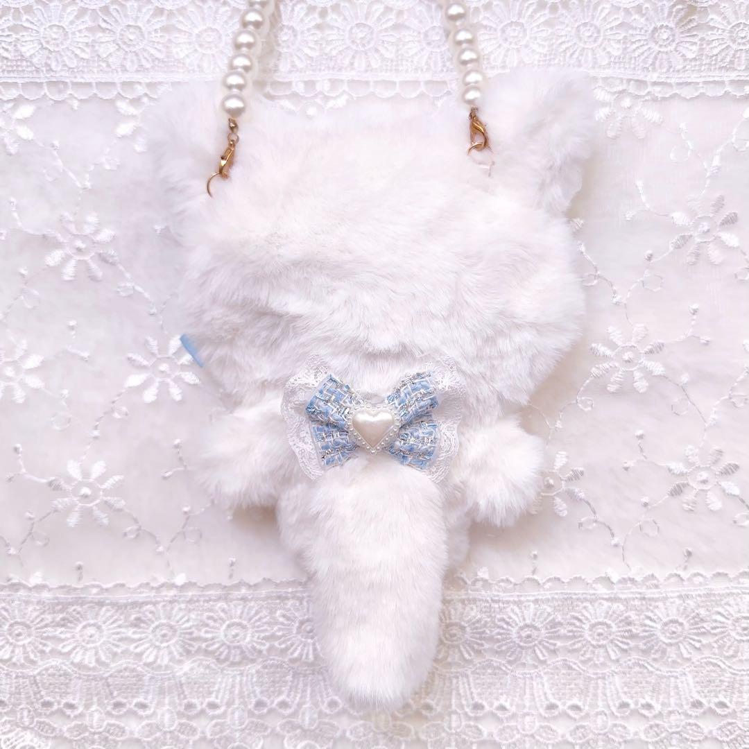 ツイードシリーズ　いつぬい　ちびぐるみ ぬい服　あんスタ　水色　ねこ　白