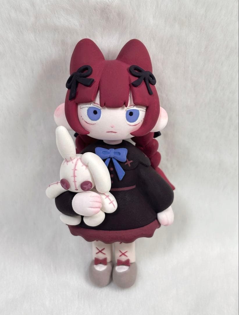 粘土フィギュア　ハンドメイド　ロリィタ　ダーク