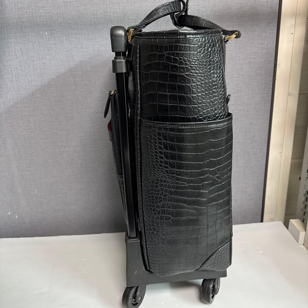 SWANY スワニー キャリー クロコ型押し 黒 ４輪 Lサイズ