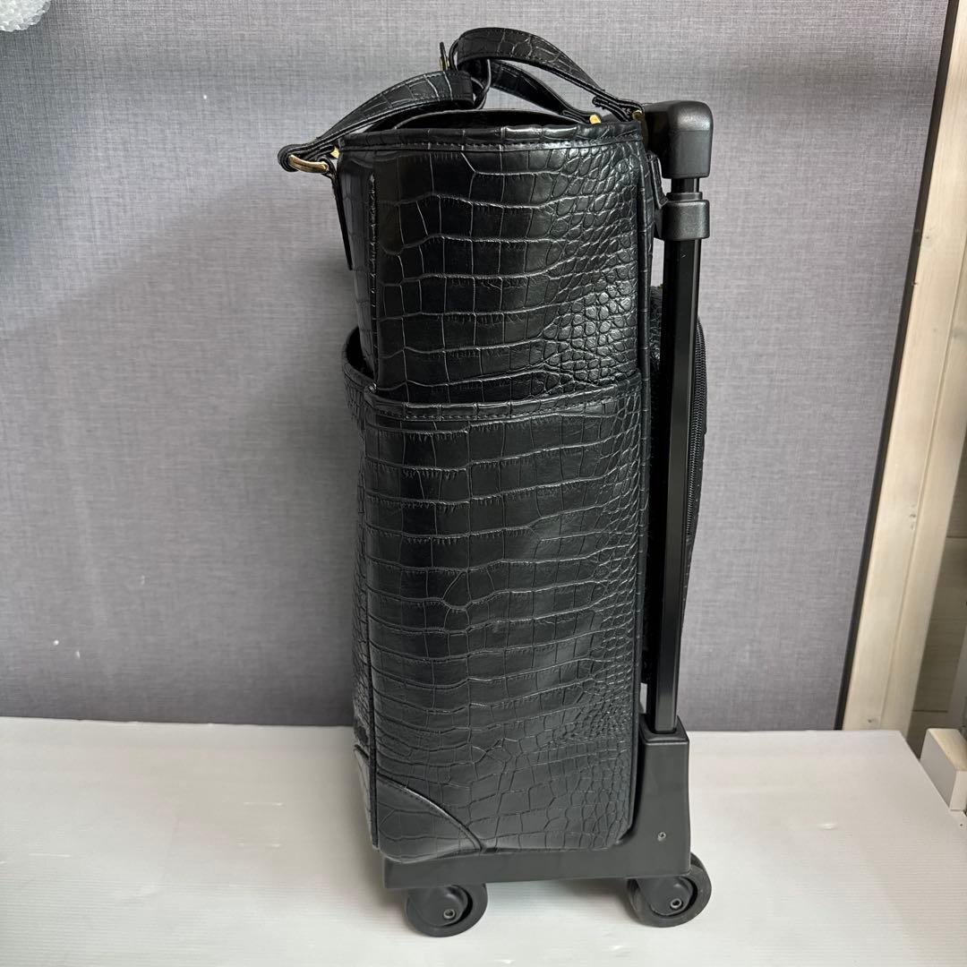 SWANY スワニー キャリー クロコ型押し 黒 ４輪 Lサイズ