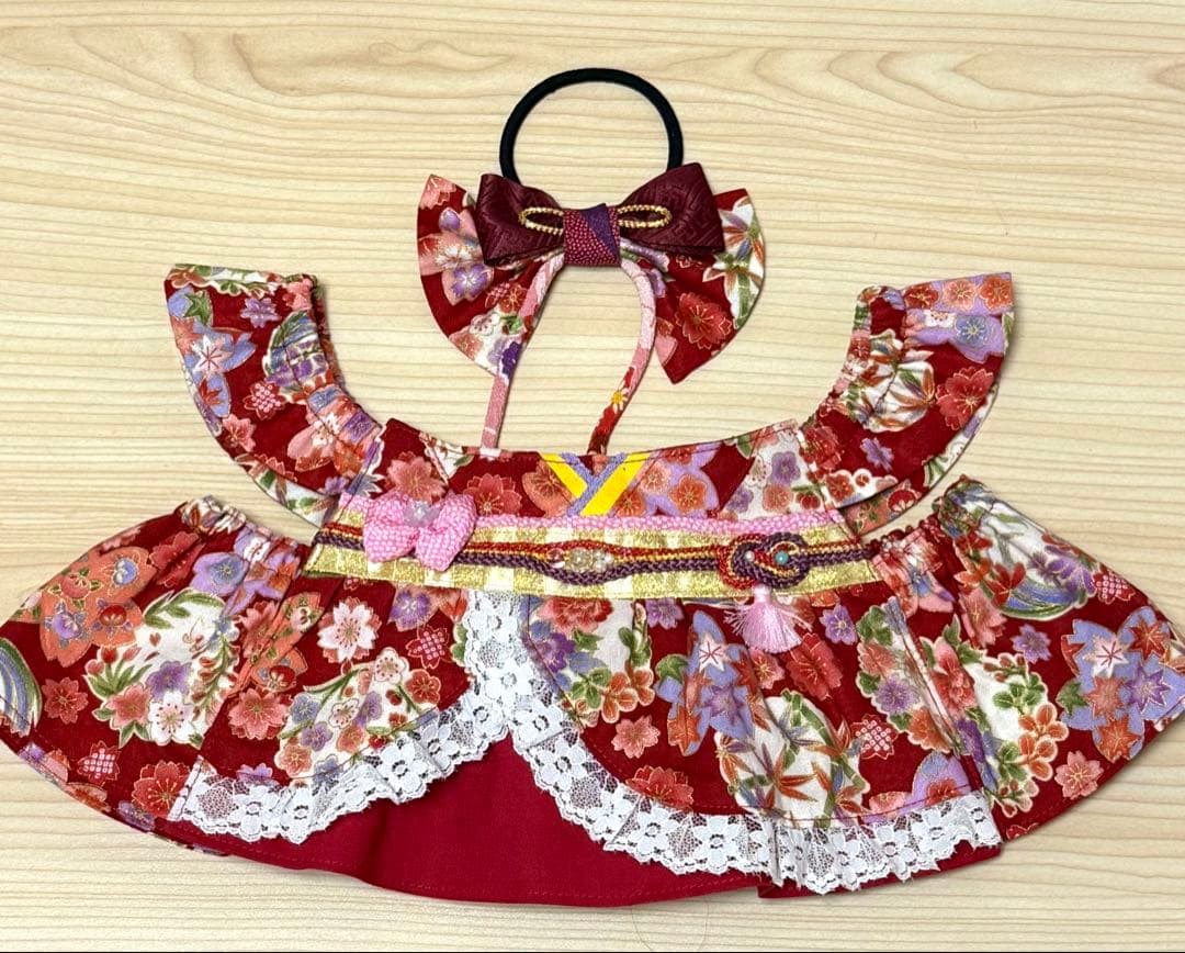 ラボット服　着物風ワンピースＤ　LOVOT ラボットハンドメイド