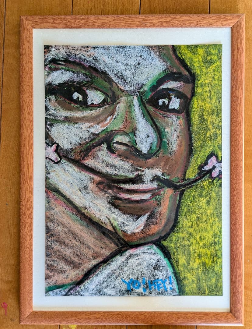 カラフルなクレヨン画 人物サルバドール・ダリ