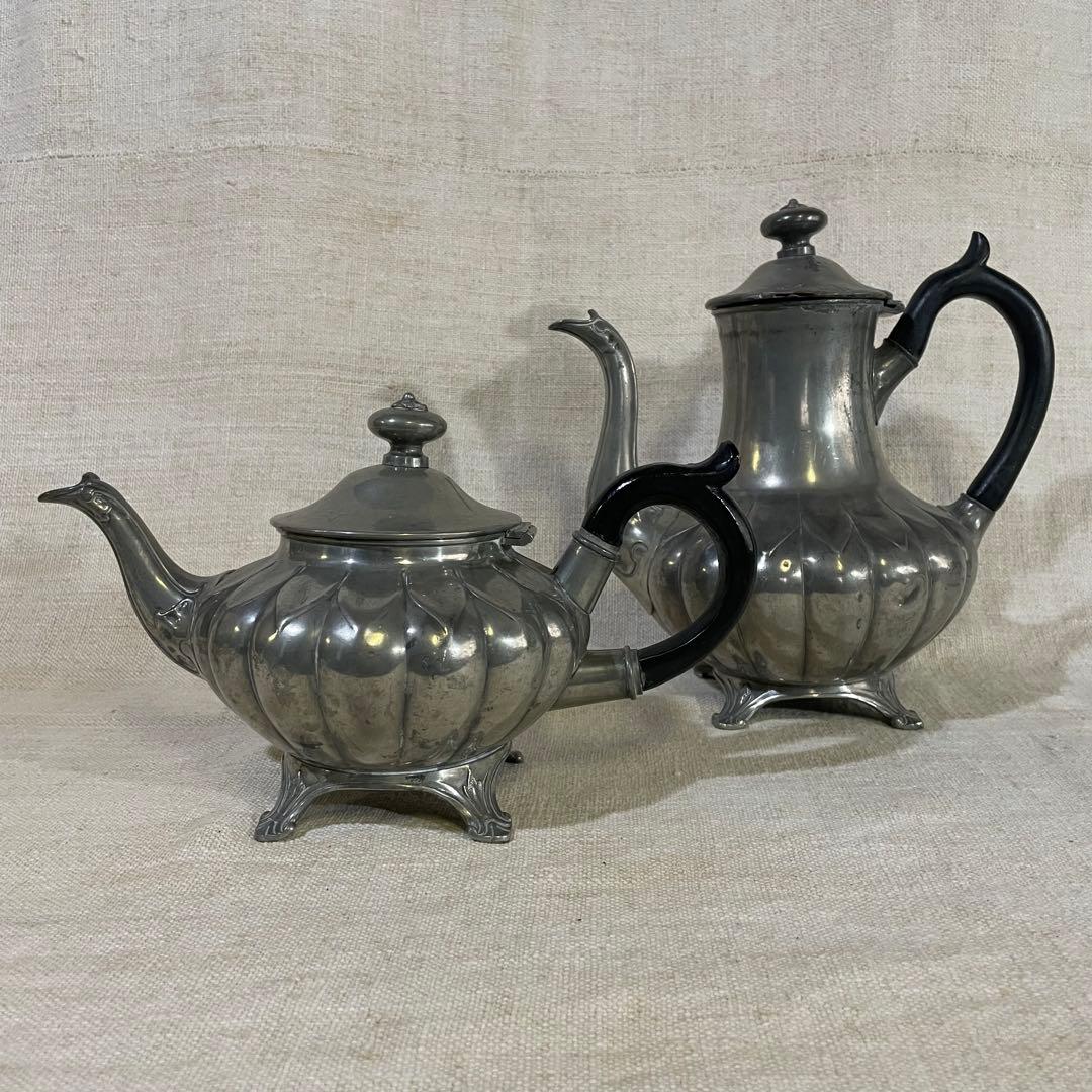 イギリス アンティーク ピューター TEA POT Sheffield 英国
