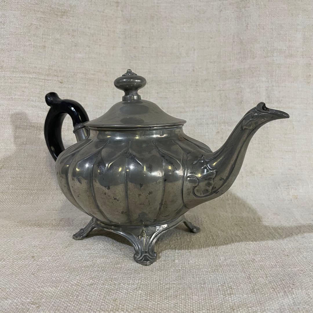 イギリス アンティーク ピューター TEA POT Sheffield 英国