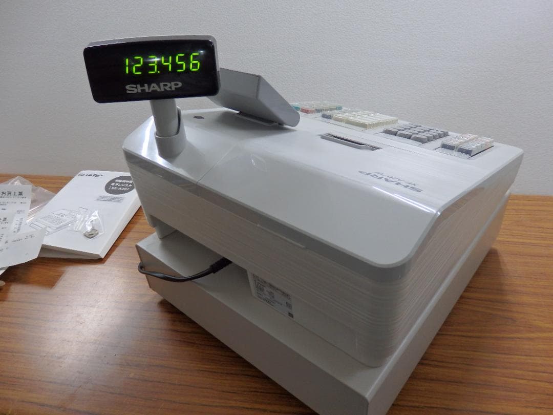 9030 設定無料 SHARP XE-A207W-W レジスター 10部門