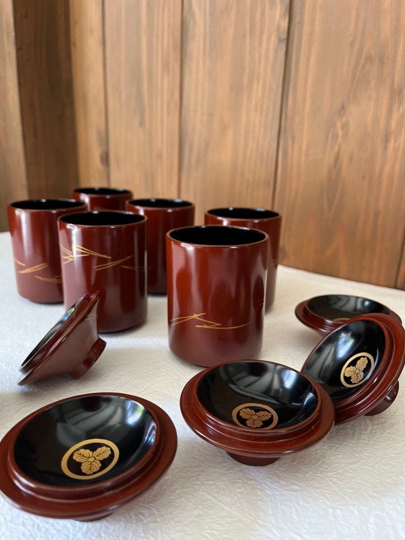 漆器 小吸物椀 6客　茶会席