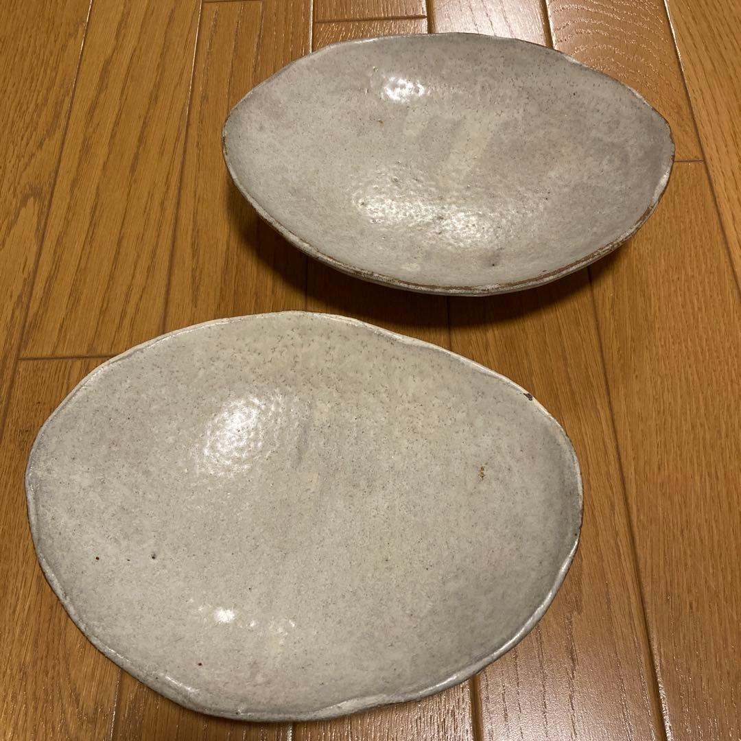 田中恒子の器　楕円形皿 2枚セット