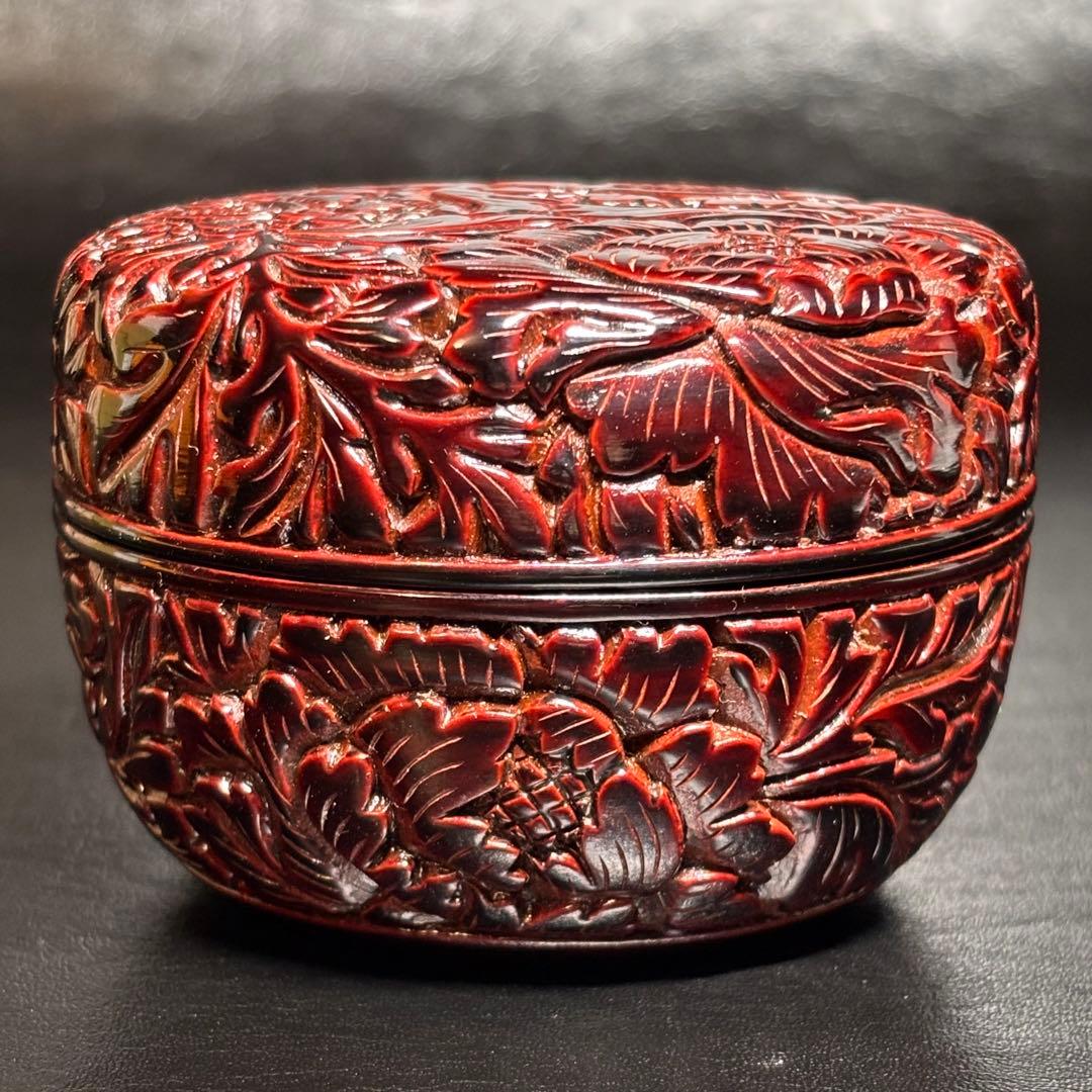 ★茶道具！堆溜 平棗！伝統工芸士『三野原 晃一』作！共箱/共布/栞/紙箱付★