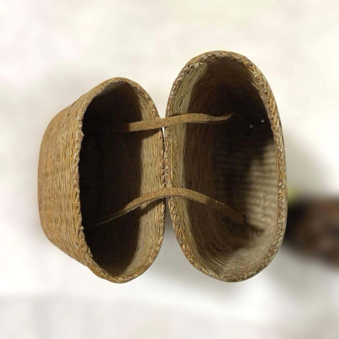 A-6 提物　下げ物　竹細工　在銘　根付　小物入れ　雑貨　時代物　美術品　工芸品