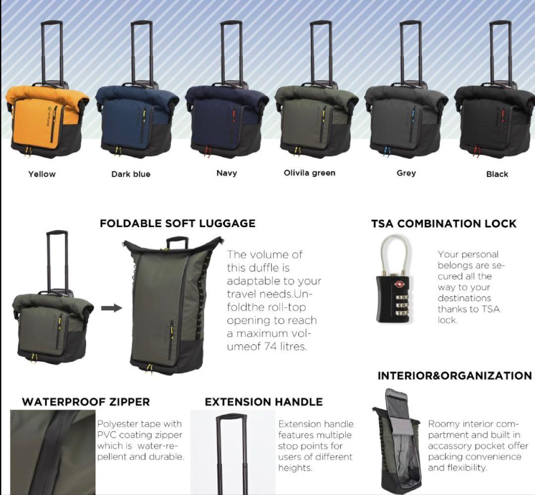 折りたたみキャリーバッグ オリーブグリーン