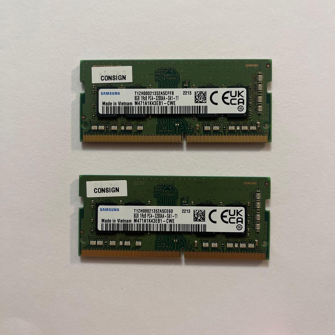 SAMSUNG純正 DDR4-3200 8GB×2枚 SO-DIMM