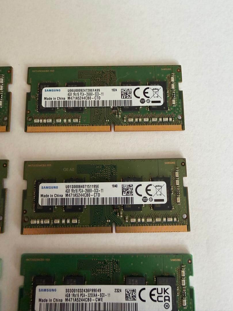 DDR4 メモリ　総28GB 4GB 7枚セット　パソコンメモリ