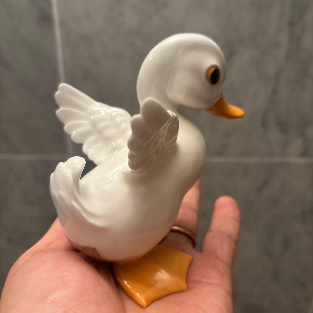 イギリス70年代ロイヤル・オズボーン生きているように美しい瞳のアヒル陶器