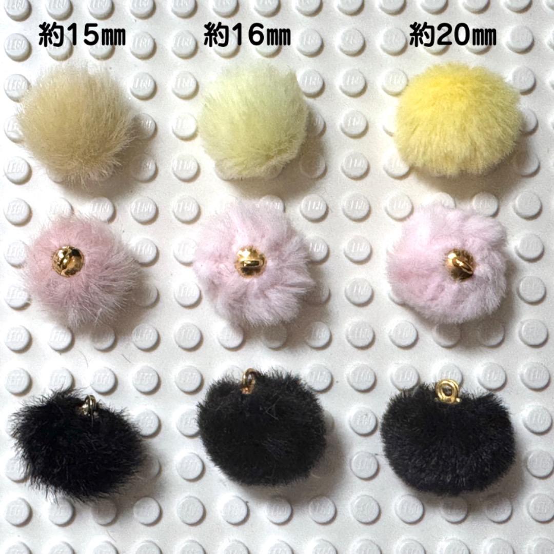 ♢チャーム♢カン付きファー♢20㎜♢ハンドメイド♢アクセサリー♢ストラップ♢