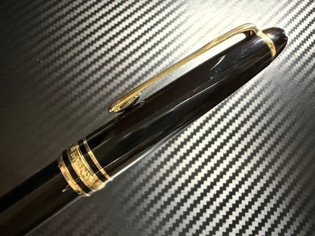 極美品 モンブラン マイスターシュテュック 144 万年筆 ブラック 全金 F
