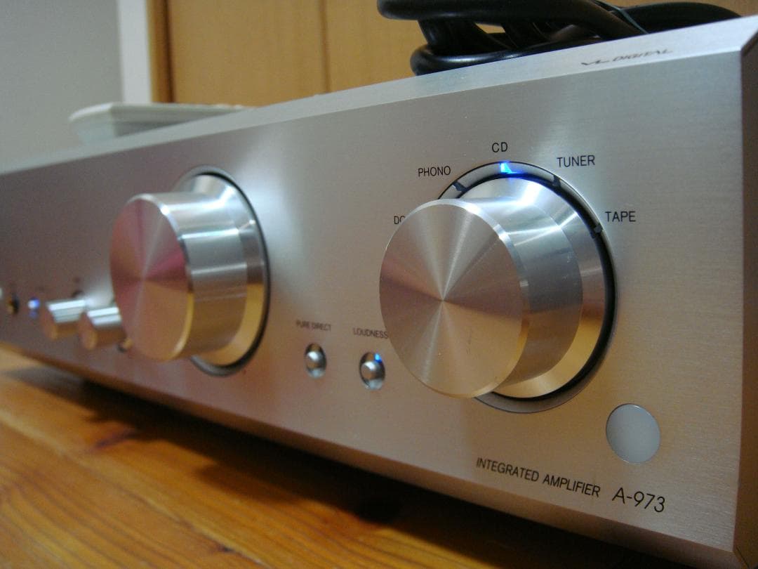 整備済 程度良 ONKYOオンキョー アンプ A-973 リモコン取説ケーブル付