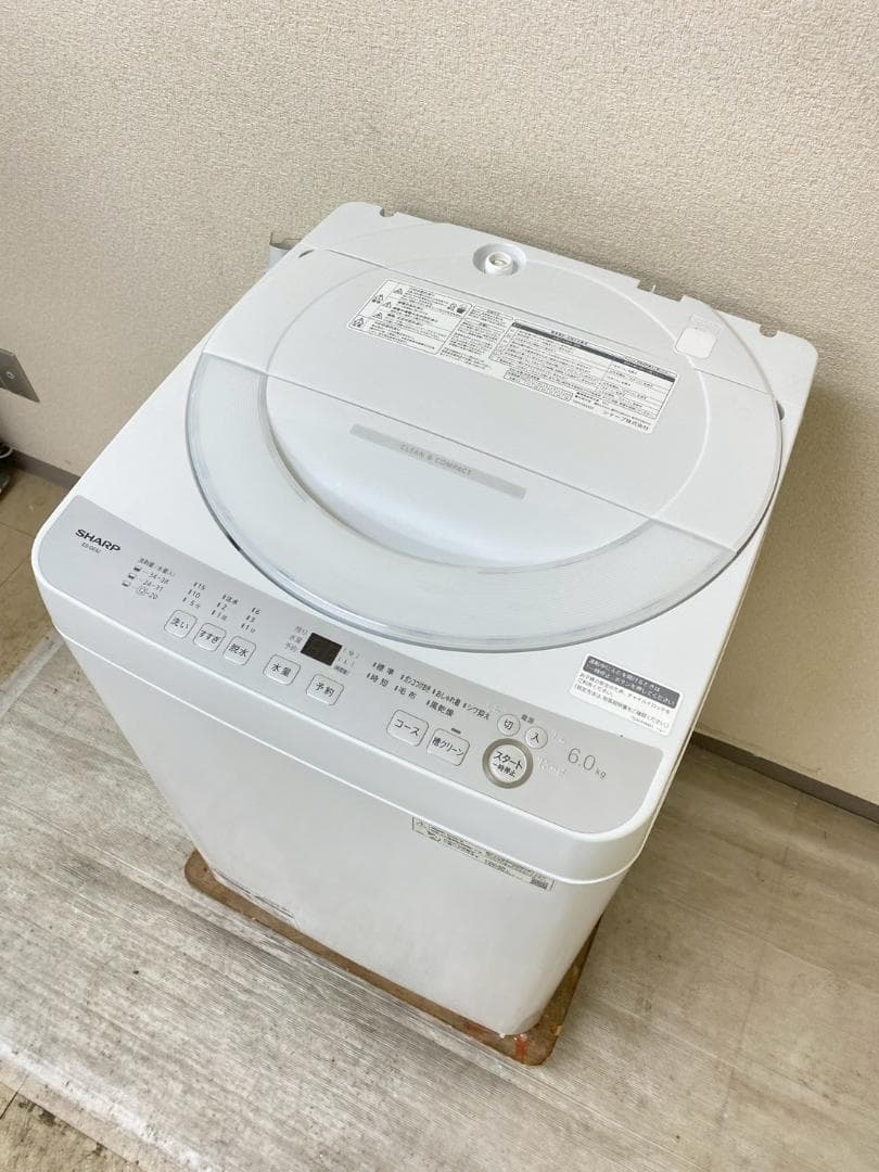 洗濯機 SHARP 6kg 2025年製 ES-GE6J-S M02h