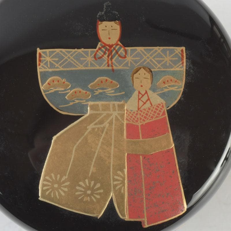 茶道具　北村葵春作　雛蒔絵　中棗　共箱　V　9931