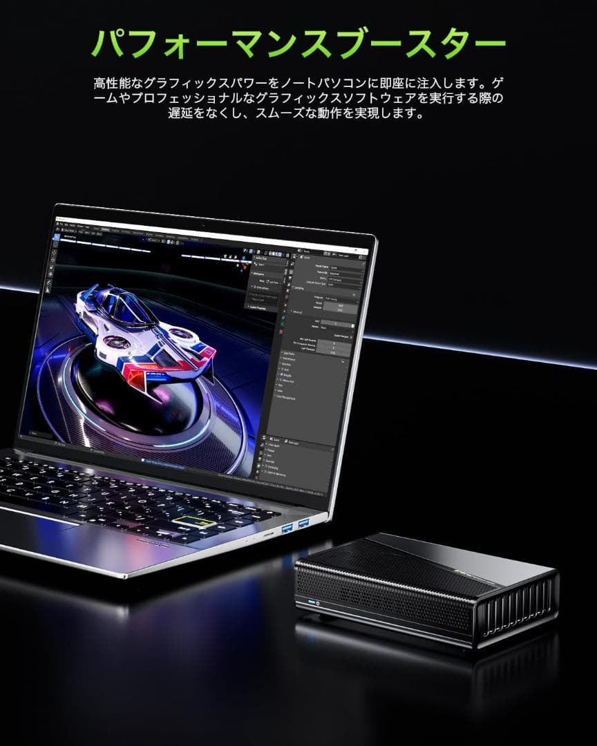 新品 GMKtecポータブルeGPU AMD 7600M XT 8GB